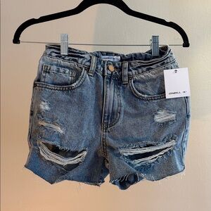 O'Neill Women's Ripped Jean Shorts - Classic Blue